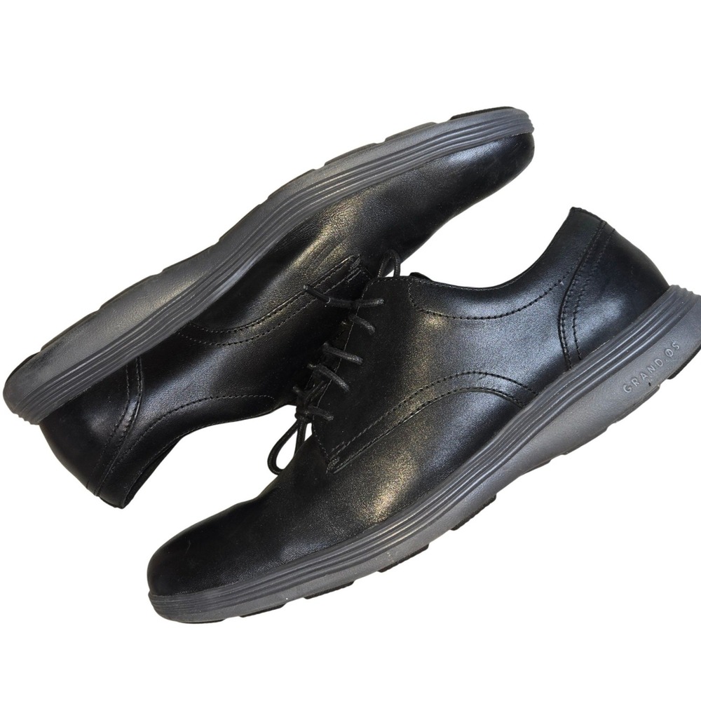 Cole Haan‎ Grand Os Black Leather Oxford Dress Shoes Mens 11.5 Wide